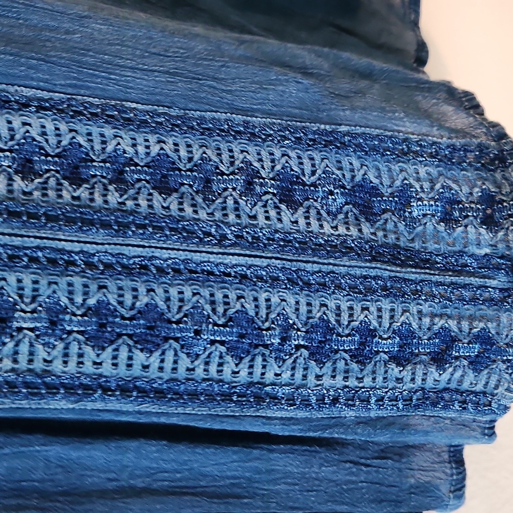 💙 Raya Sun Boho Dress with Croche Details in Blue - Picture 5 of 5